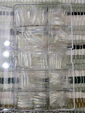 Clear Acrylic False Nail Tips - Multi-Size Set